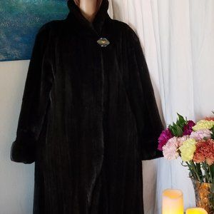 Black Glama Mink coat Vintage